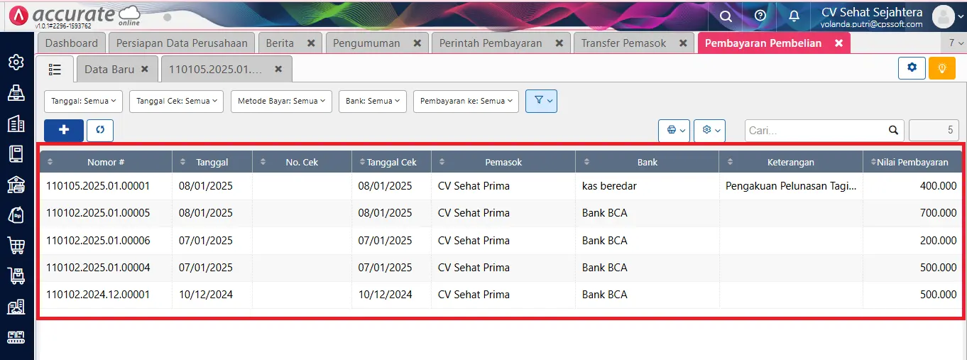 Cara membuat perintah pembayaran